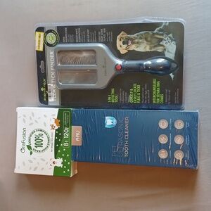 Pet Bundle- Ultrasonic Tooth Cleaner, Poop Bags, &a Flea & Tick Finder